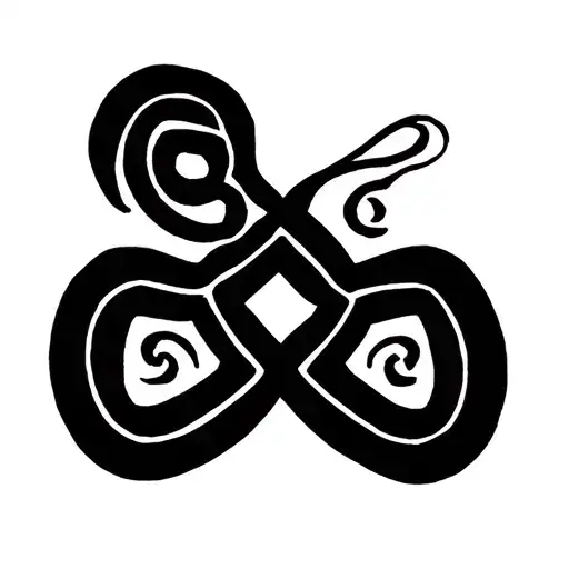 flower of life in Tibetan endless knot intertwined tattoo design idea