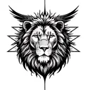 "Latigue" "Lion" Lions head, Phoenix, Sun, Bible for BICEP tattoo tattoo design idea