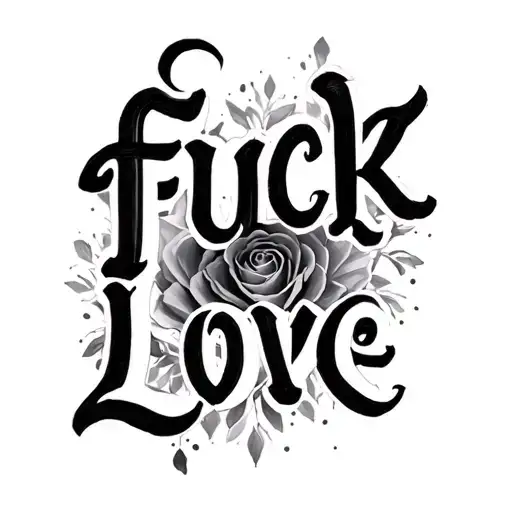 Fuck Love tattoo design idea