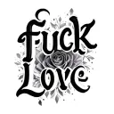 Fuck Love tattoo design idea