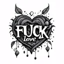 Fuck Love tattoo design idea