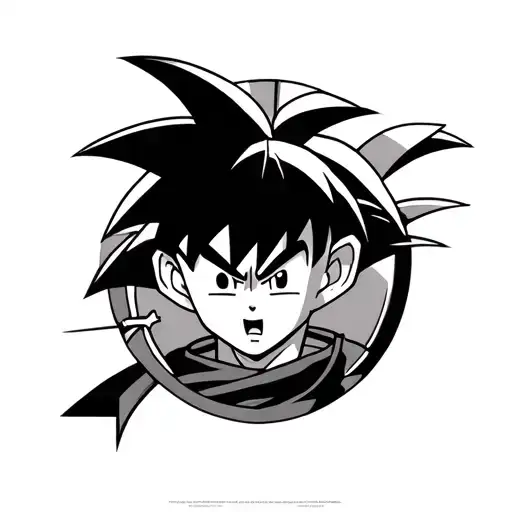 geometric anime for forearm. Themed on the series Dragon Ball and include kid Goku, Shenron, and the 4-star dragon ball tattoo design idea