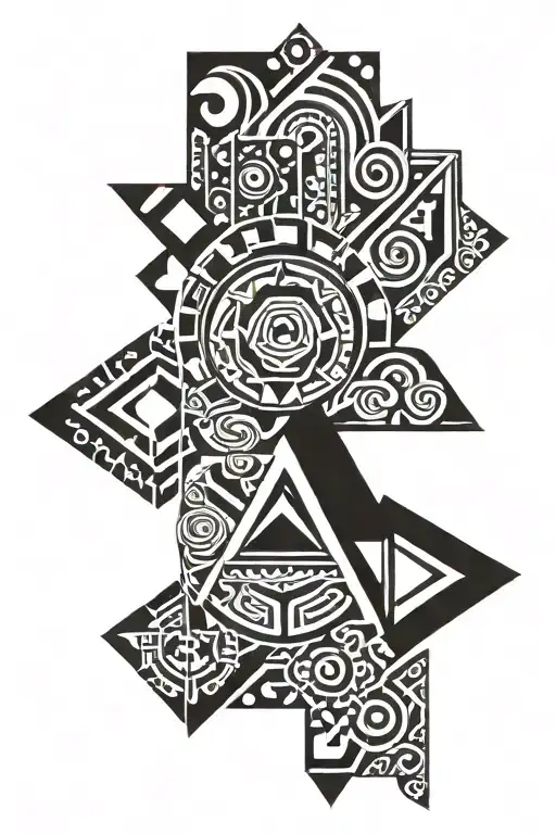 Aztec Tribal tattoo design tattoo design idea