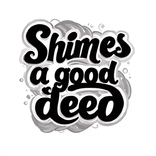 "So shines a good deed" everlasting gobstopper tattoo design idea