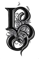 ambigram love \hate tattoo design idea