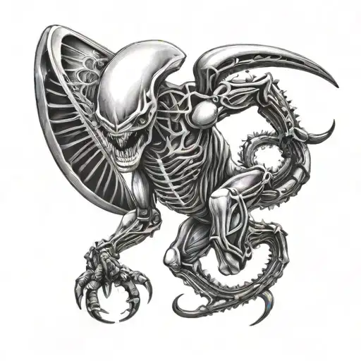 Xenomorph tattoo design idea