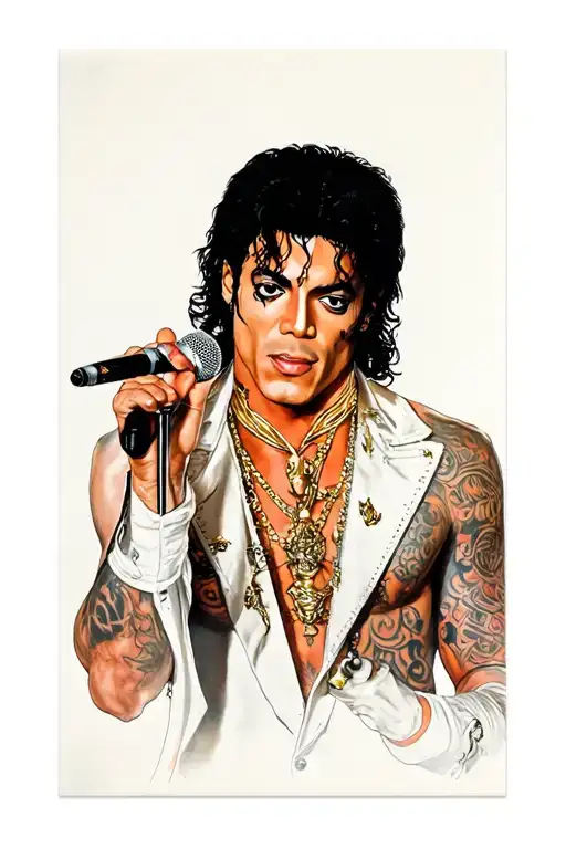 Michael Jackson performing his iconic tattoo design idea