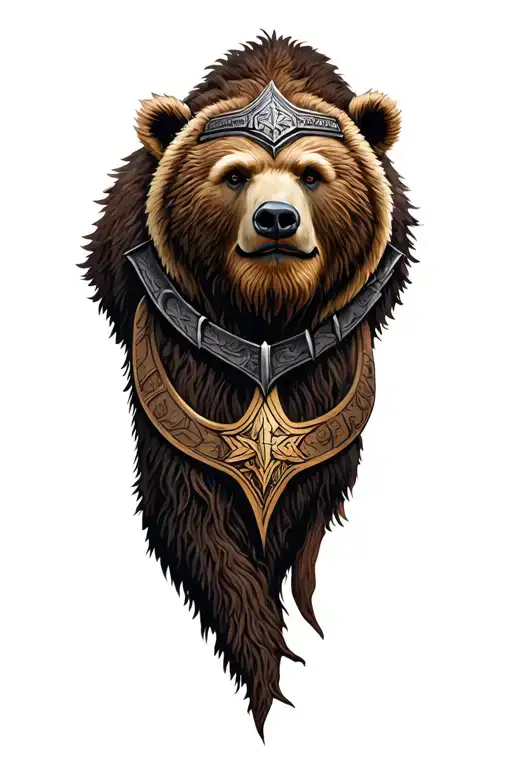 urso com machado vikings symbols with tree tattoo design idea