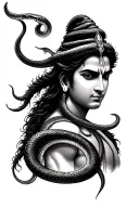 lord shiva with snake tattoo design tattoo design idea