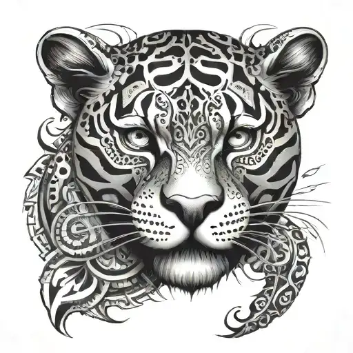 Jaguar Aztec tattoo design idea