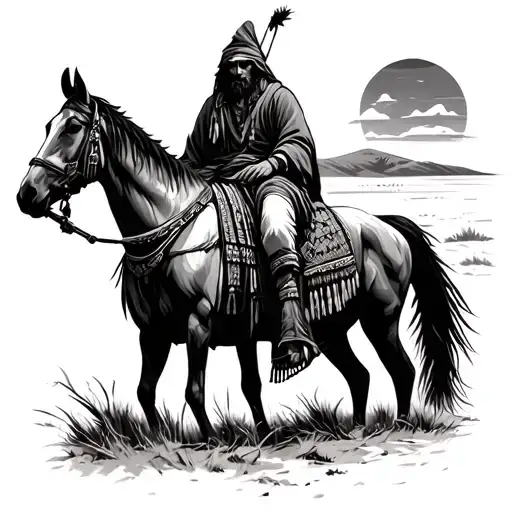 nomads steppe tattoo design idea