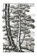 memorial tattoo, Aspen tree tattoo design idea