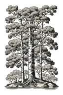 memorial tattoo, Aspen tree tattoo design idea