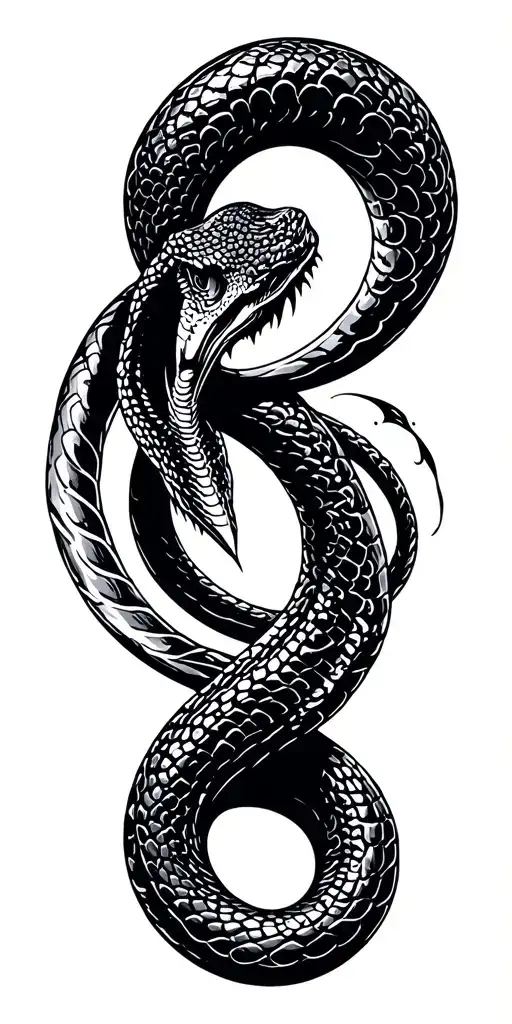 snake rising in circular shape tattoo tattoo design idea