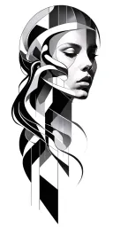 Geometric and physical figures tattoo design idea