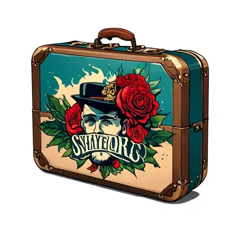 george bailey's suitcase tattoo design idea