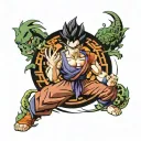 Gohan na forma Best Dragon ball super tattoo design idea