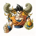 Gohan na forma Best Dragon ball super tattoo design idea