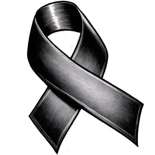 colon cancer ribbon tattoo design idea