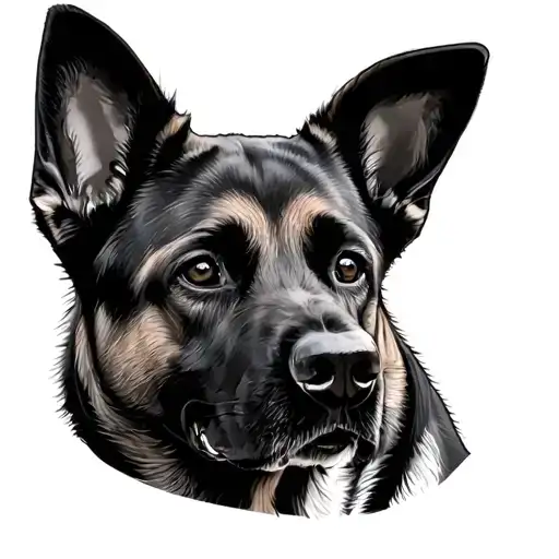 Belgian Malinois tattoo design idea