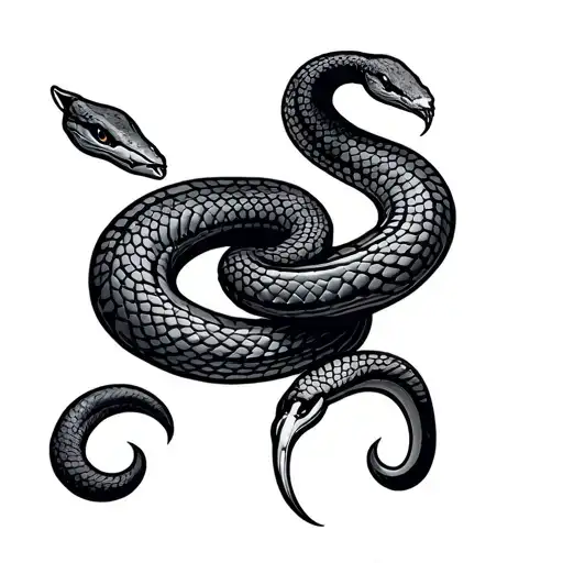 harm tattoo design related to gym with snake tattoo design idea
