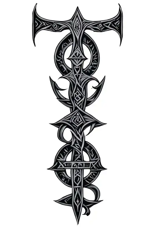 Norse runes tattoo design idea