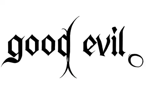"Good evil" tattoo design idea