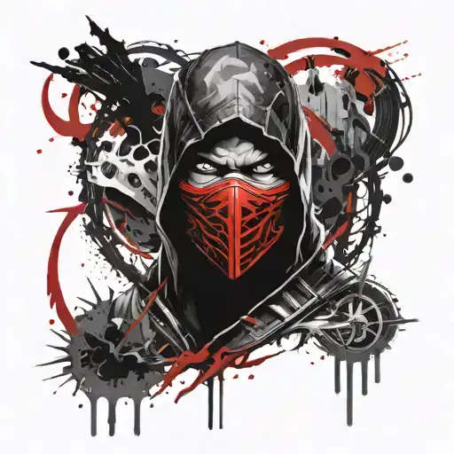 sub zero mortal kombat tattoo design idea