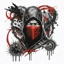 sub zero mortal kombat tattoo design idea