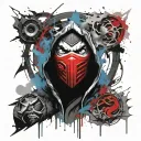 sub zero mortal kombat tattoo design idea