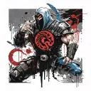 sub zero mortal kombat tattoo design idea