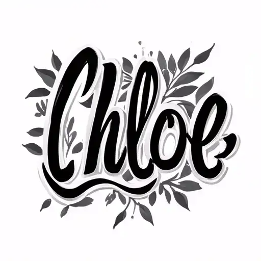 Chloe cursive font tattoo design idea