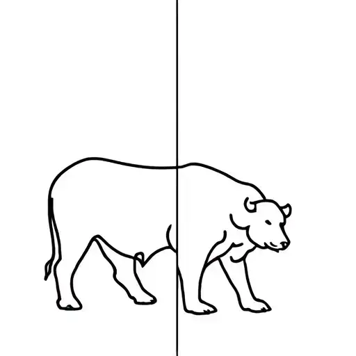 Trading chart bull vs bear tattoo design idea