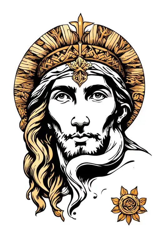 mix Greek mythology with Jordaninan history inspired tattoo tattoo design idea