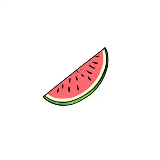 watermelon weed joint cutie mark tattoo design idea