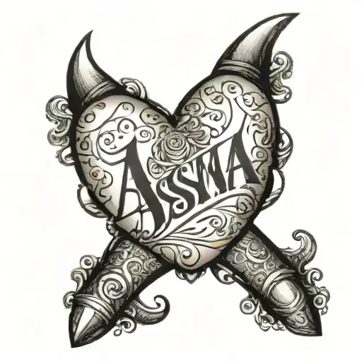 ASSNA WRITTEN ON KNUCKLE tattoo design idea