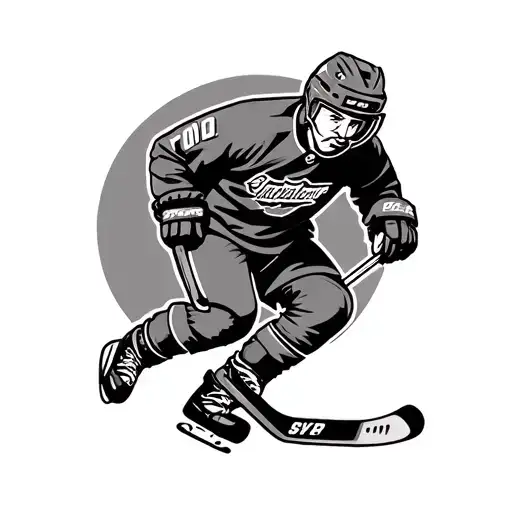 Pond Hockey tattoo design idea
