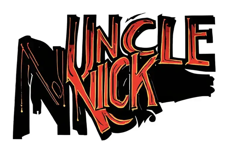 "Uncle Nick" Text tattoo design idea