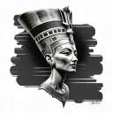 nefertiti side view surrounded tattoo design idea
