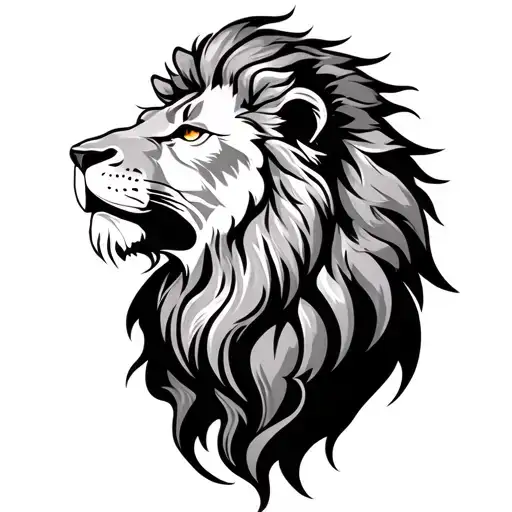 Lion Christian tattoo design idea