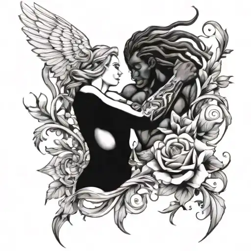 represent a sexually open relationship  tattoo design idea