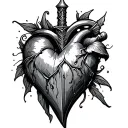 Dagger Heart tattoo design idea