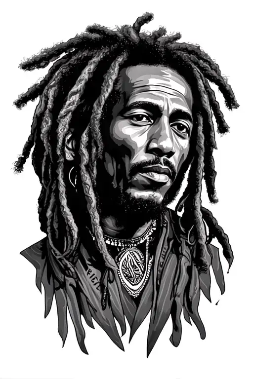 Bob Marley tattoo design idea