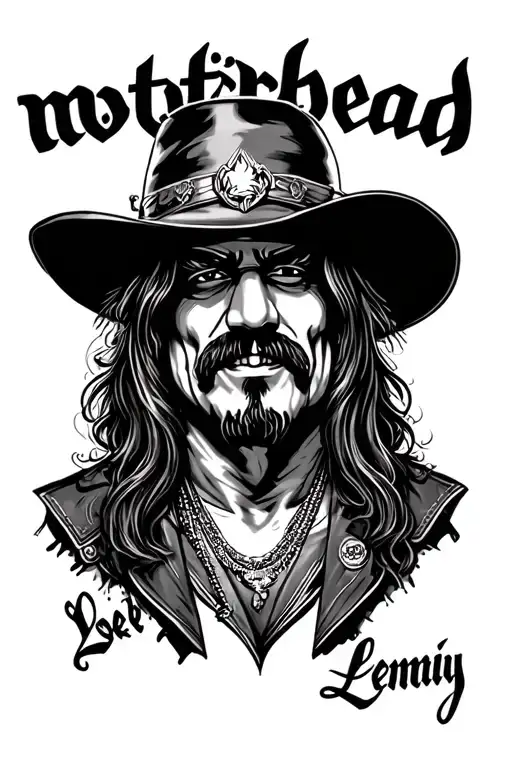 Motorhead Lemmy tattoo design idea