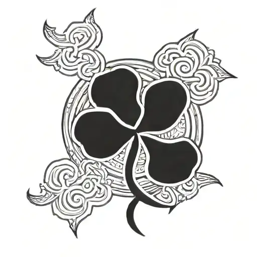 Finnish symbol for luck fine lines tattoo design idea
