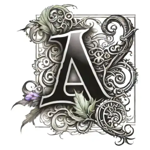 It should have a style that resembles a tattoo. It needs to be striking and memorable. The text "HD" and the number 5 sh tattoo design idea