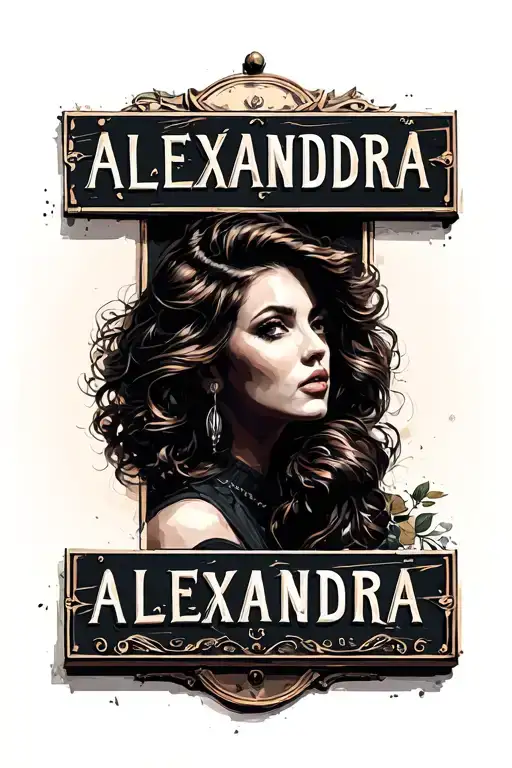 "ALEXANDRA " street name board design tattoo design idea