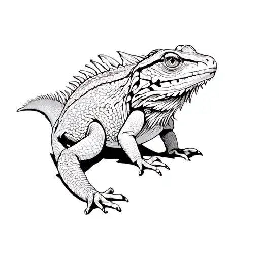 bearded dragon tattoo design idea