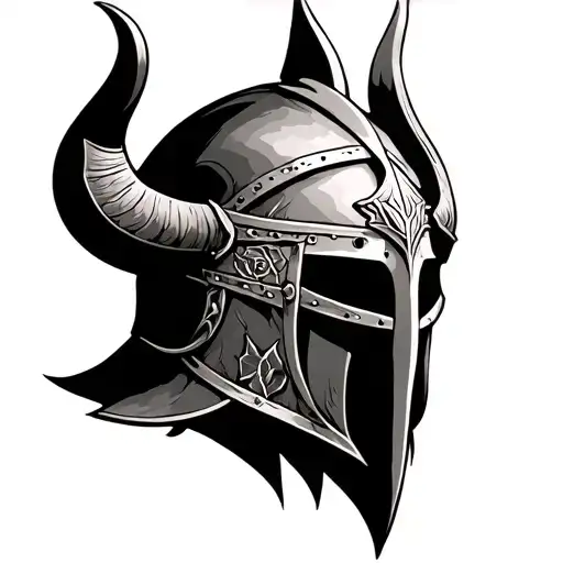 viking helm of awe tattoo design idea