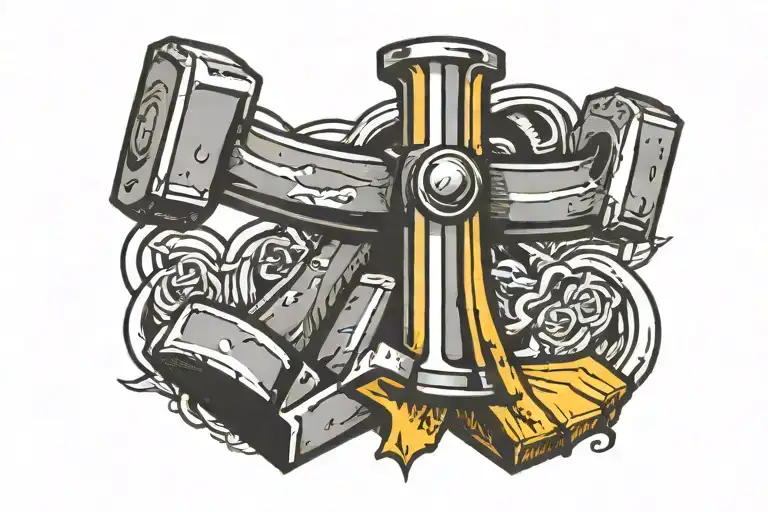 HAMMER AND ANVIL tattoo design idea